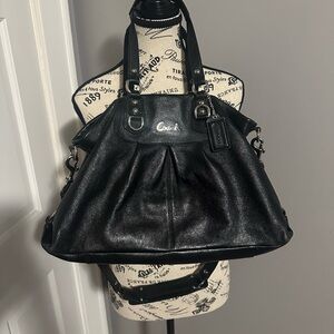 Vintage Coach Black shoulder and long strap purse